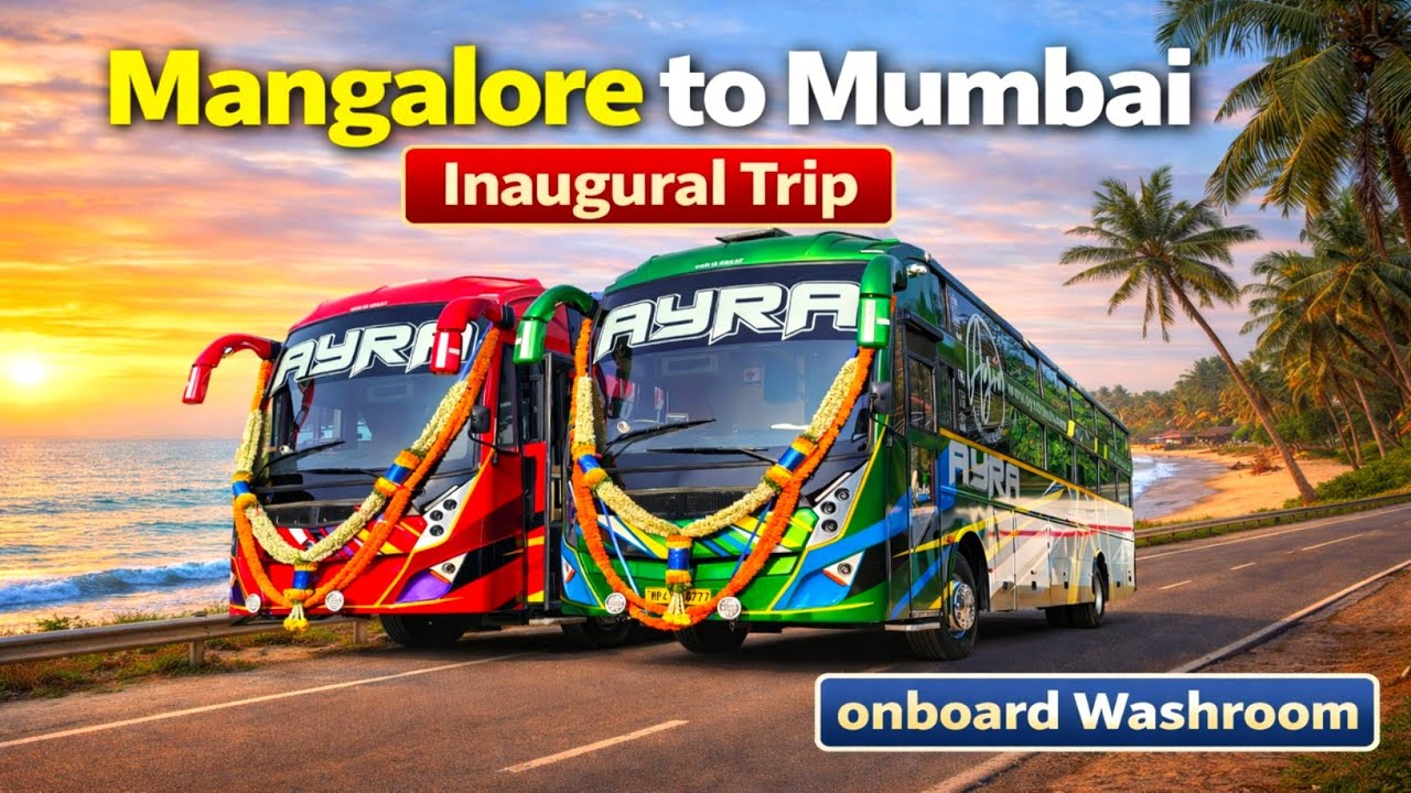 FIRST Ride! Ayra Travels Mangalore to Mumbai | Sleeper Bus with Toilet 🚽 Full Vlog