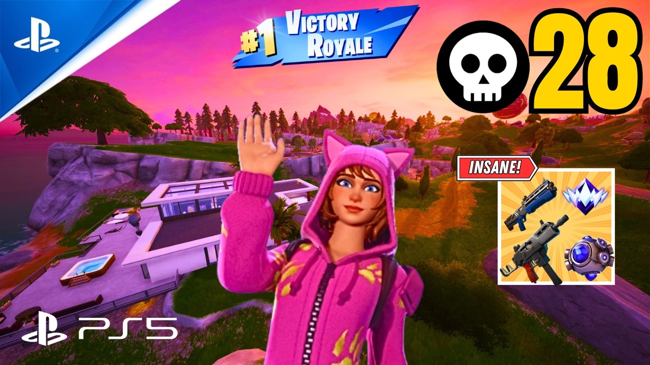 28 Eliminations Solo “Ranked Zero Build” Gameplay Wins (Fortnite Chapter 7 PS5)