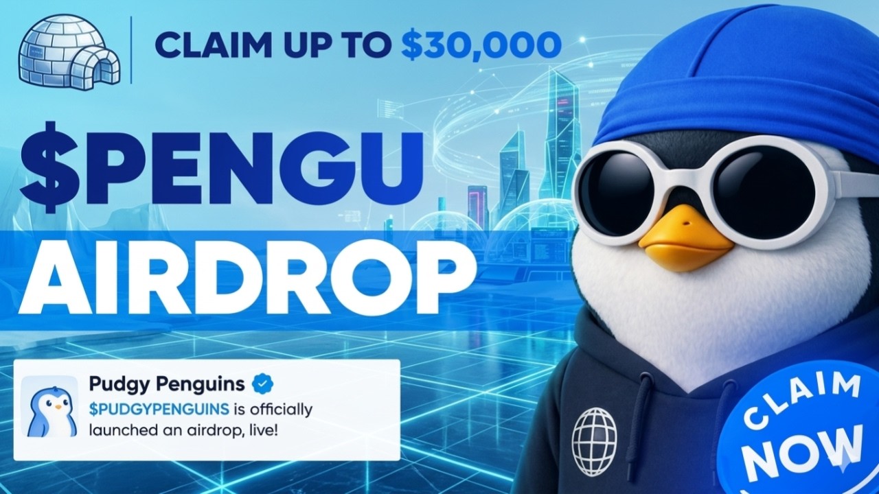 SOLANA CRYPTO AIRDROPS : Pudgy Penguins Airdrop Season 2 On Solana | Claim $PENGU NOW