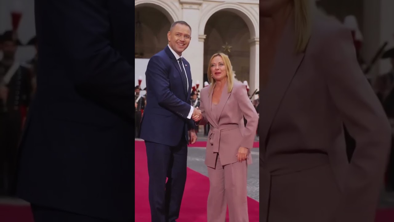 Karol Nawrocki na spotkaniu z premier Włoch Gieorgia Meloni #nawrocki2025