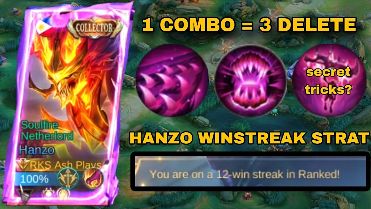 NEW HANZO 1 COMBO= 3 DELETE TRICKS!! (New Unkillable Build For Hanzo Collector)