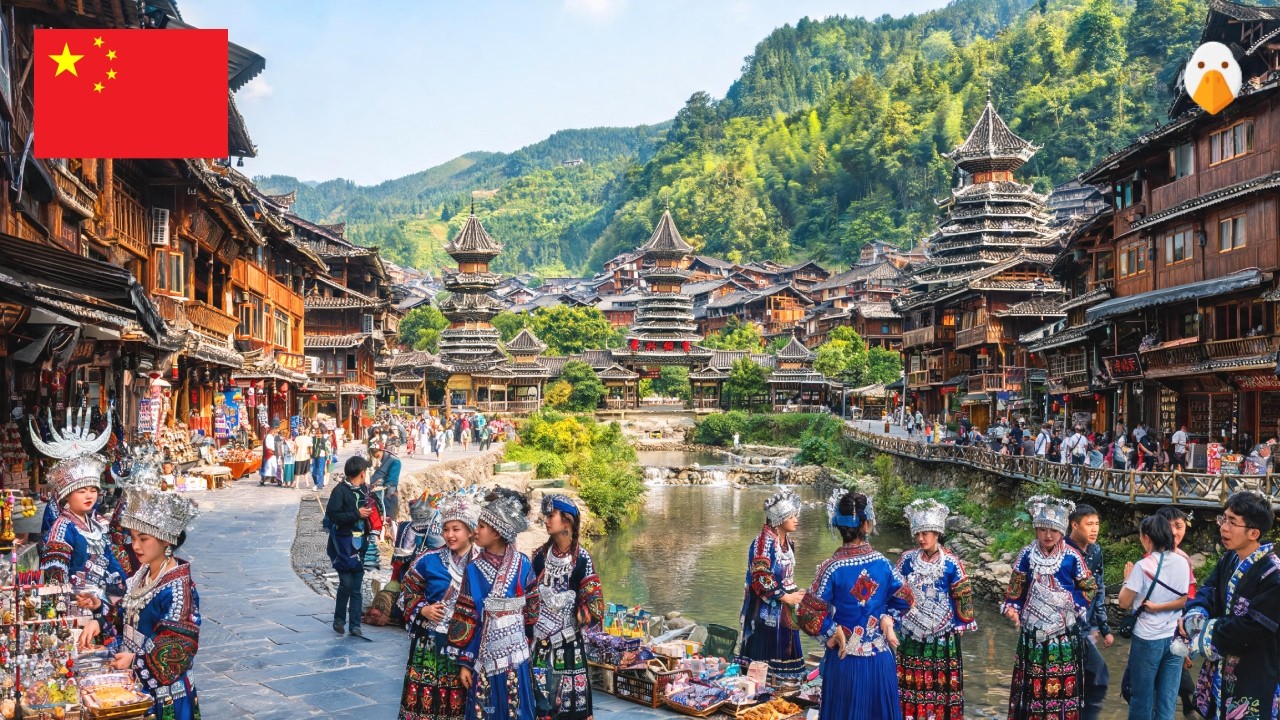 Деревня Чжаосин Дун, Китай🇨🇳 Самая красивая деревня меньшинства в Китае! (4K HDR)
