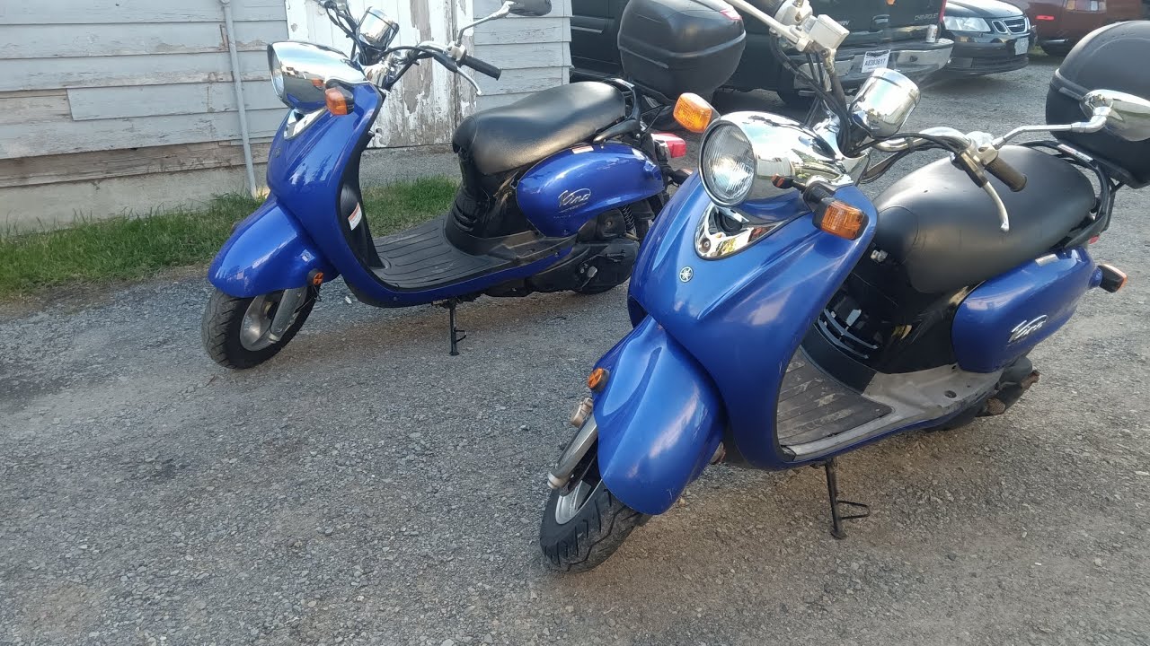 PAIR of 2007 Yamaha vino 125cc scooters