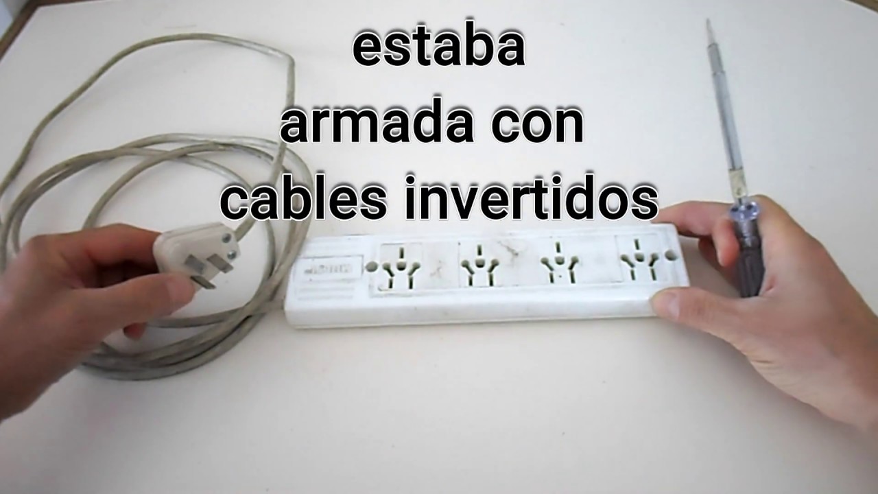 Zapatilla mal conectada (CUIDADO con la electricidad)