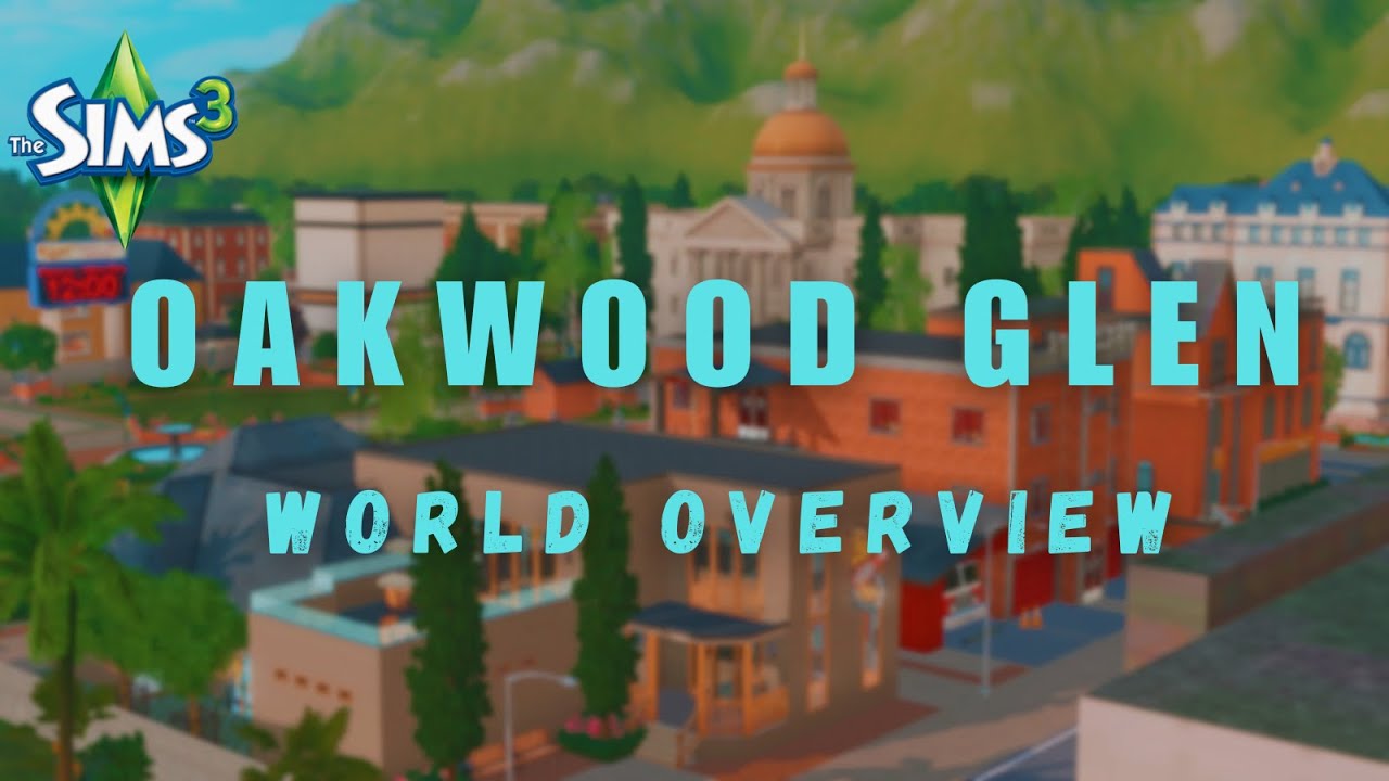 CUTE TOWNIES! 😍 Oakwood Glen Save File |World Overview 🌎 (TS3)