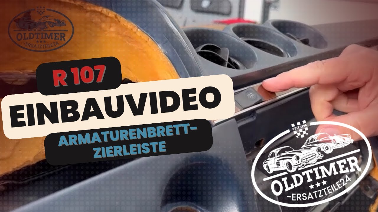 Mercedes SL R107 Holz-Chrom-Zierleisten Armaturenbrett | Einbauvideo #r107 #diy