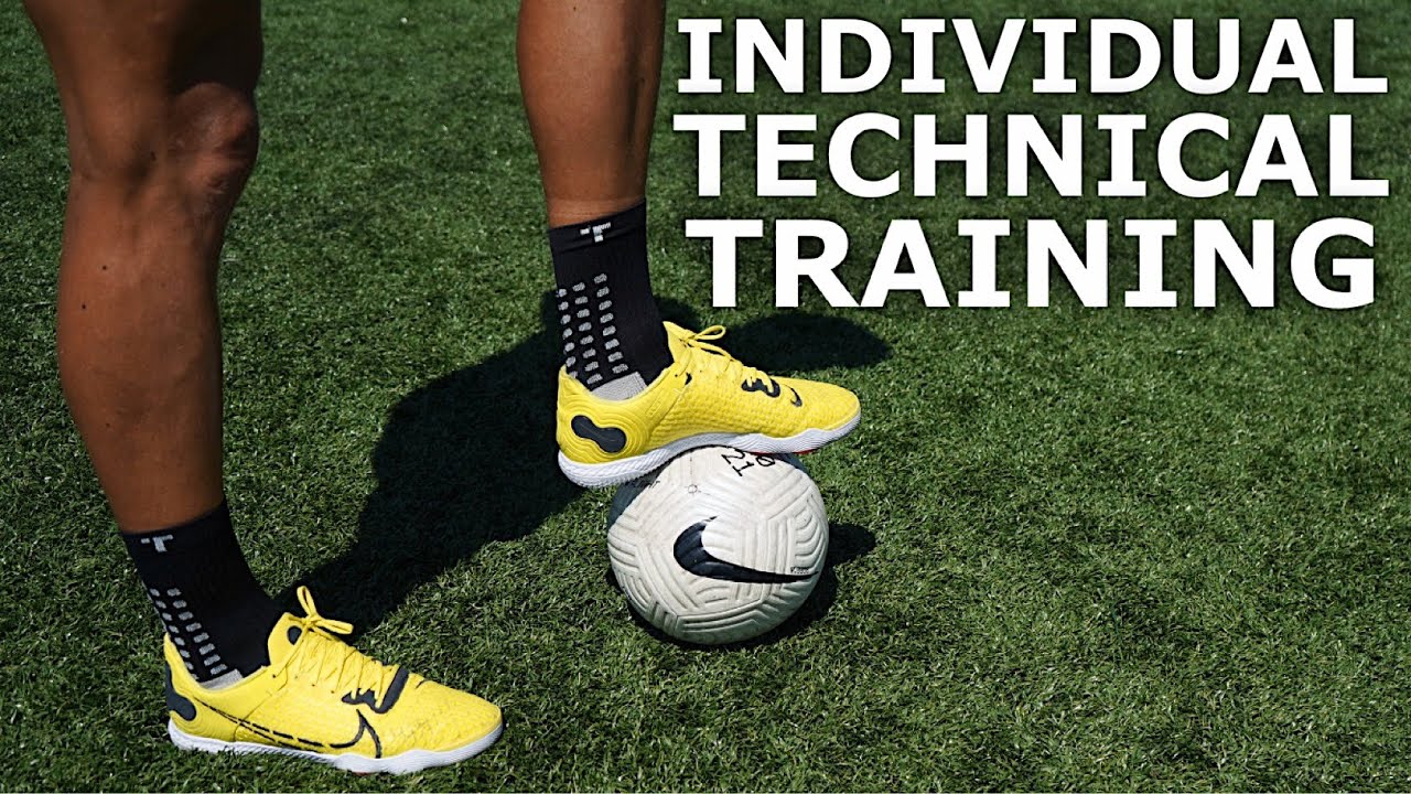 Full Individual Technical Training Session For Footballers | Ball Mastery, First Touch and Finishing