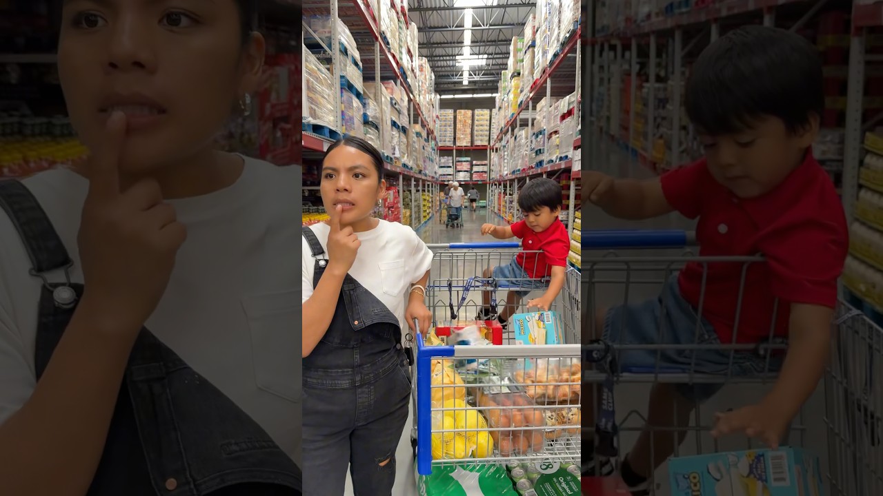 Comprando el mandado con mis 3 hijos😳