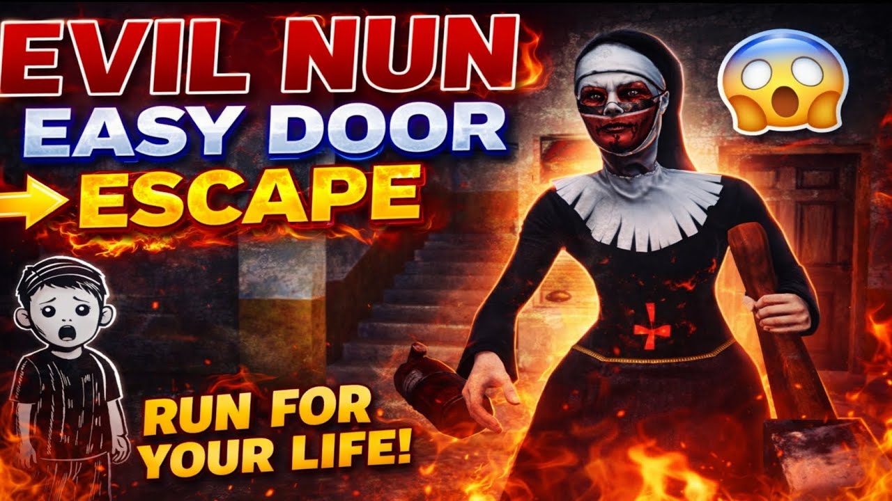 Evil nun easy door escape 😱 evil nun part one