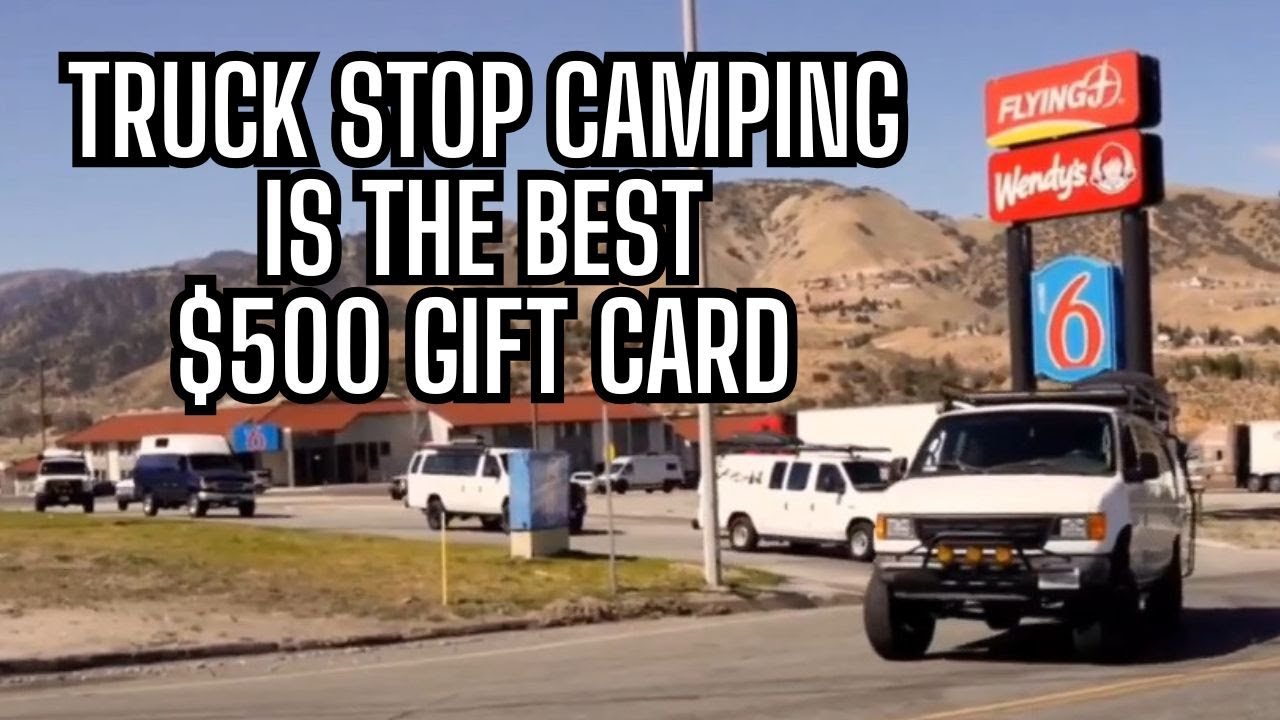Truck Stop Van Camping at Pilot Flying J🏕️ Here’s Why It’s AMAZING $500 Gift card Contest 💸Free Fuel