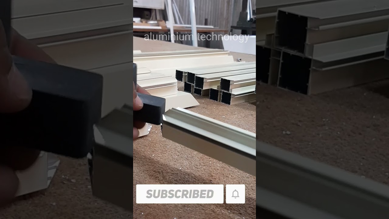 how to arrange 2.5×2.5 aluminium kitchen frame double side 45angle cutting