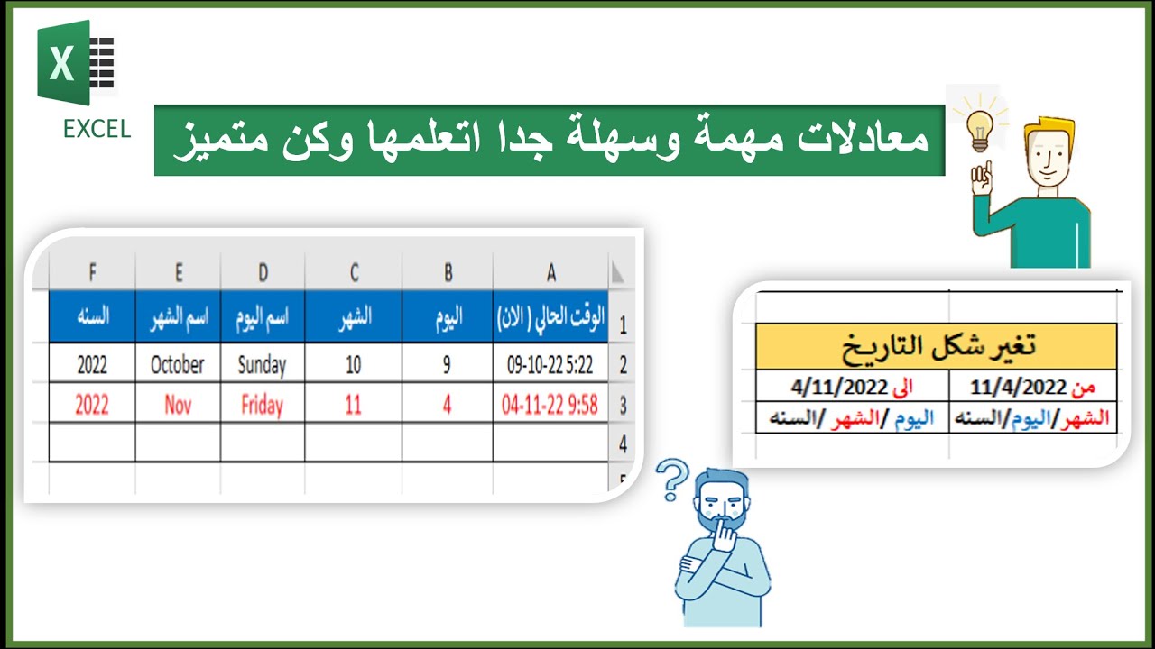 معادلات سهلة جدا مينفعش تكون مش عارفها وانت شغال على الاكسل
