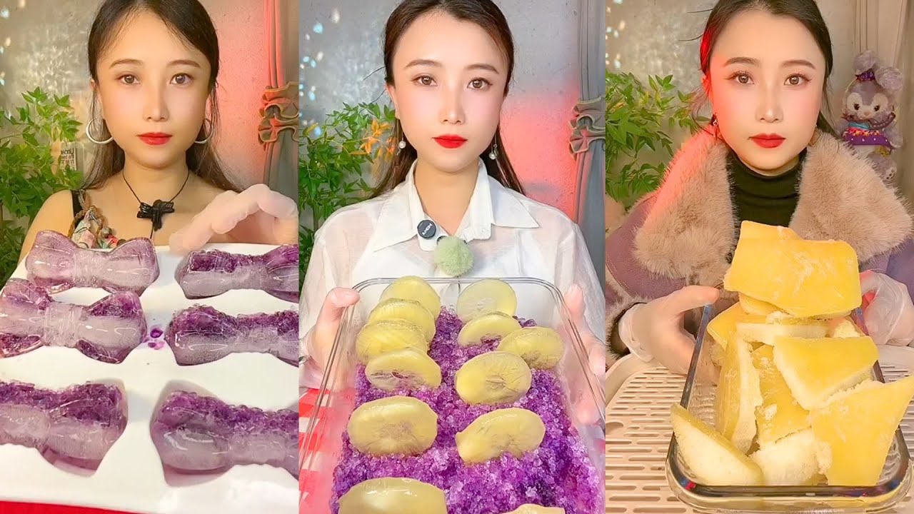 Homemade Chinese Ice Eating ASMR | Soft Frozen Desserts & Snow Ice Sounds #38