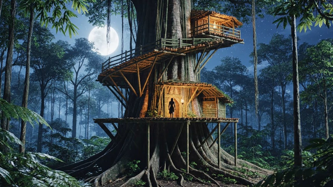 Building A House On A 50m Ancient Tree Life Above The Clouds