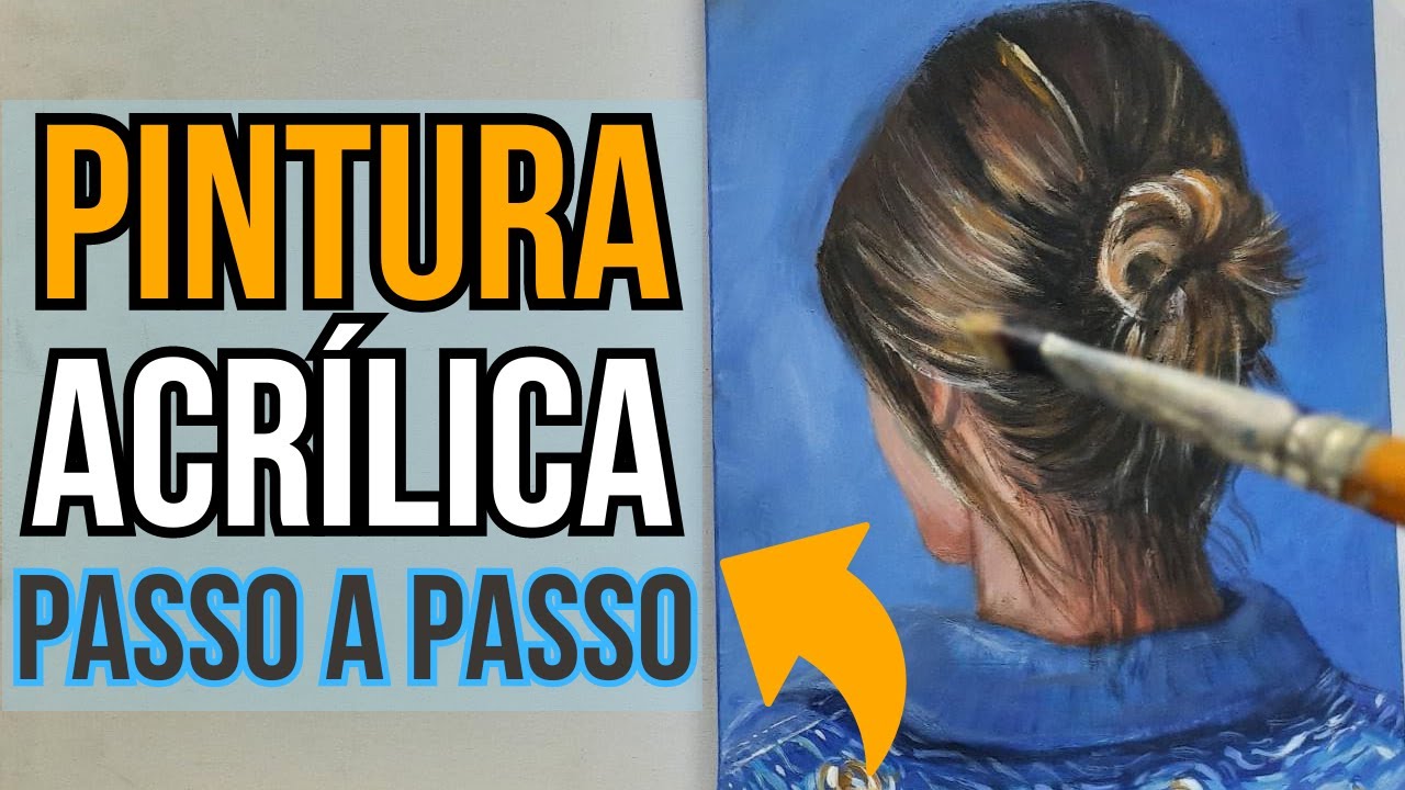 Tutorial de Pintura Acrílica para iniciante: Como pintar Pele e cabelo