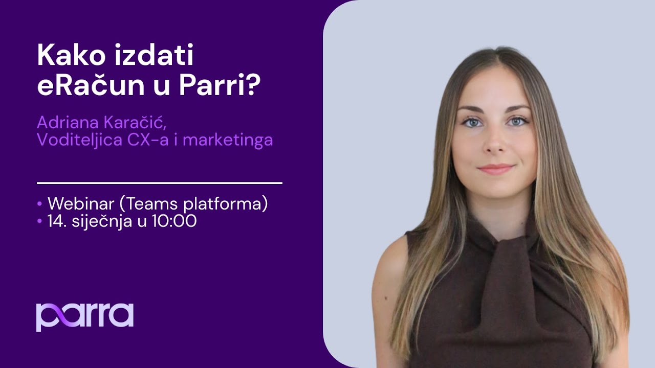 Kako izdati eRačun u Parri?