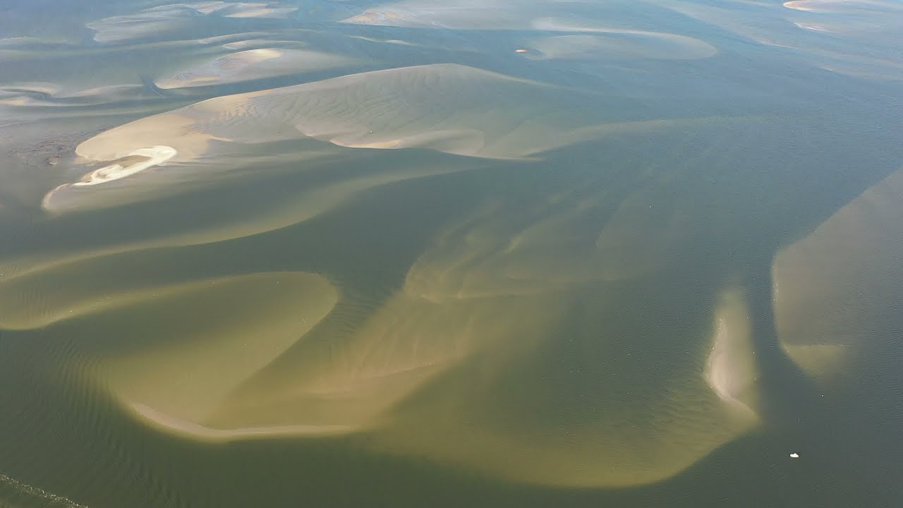 Drone footage of Hatteras Inlet shoaling