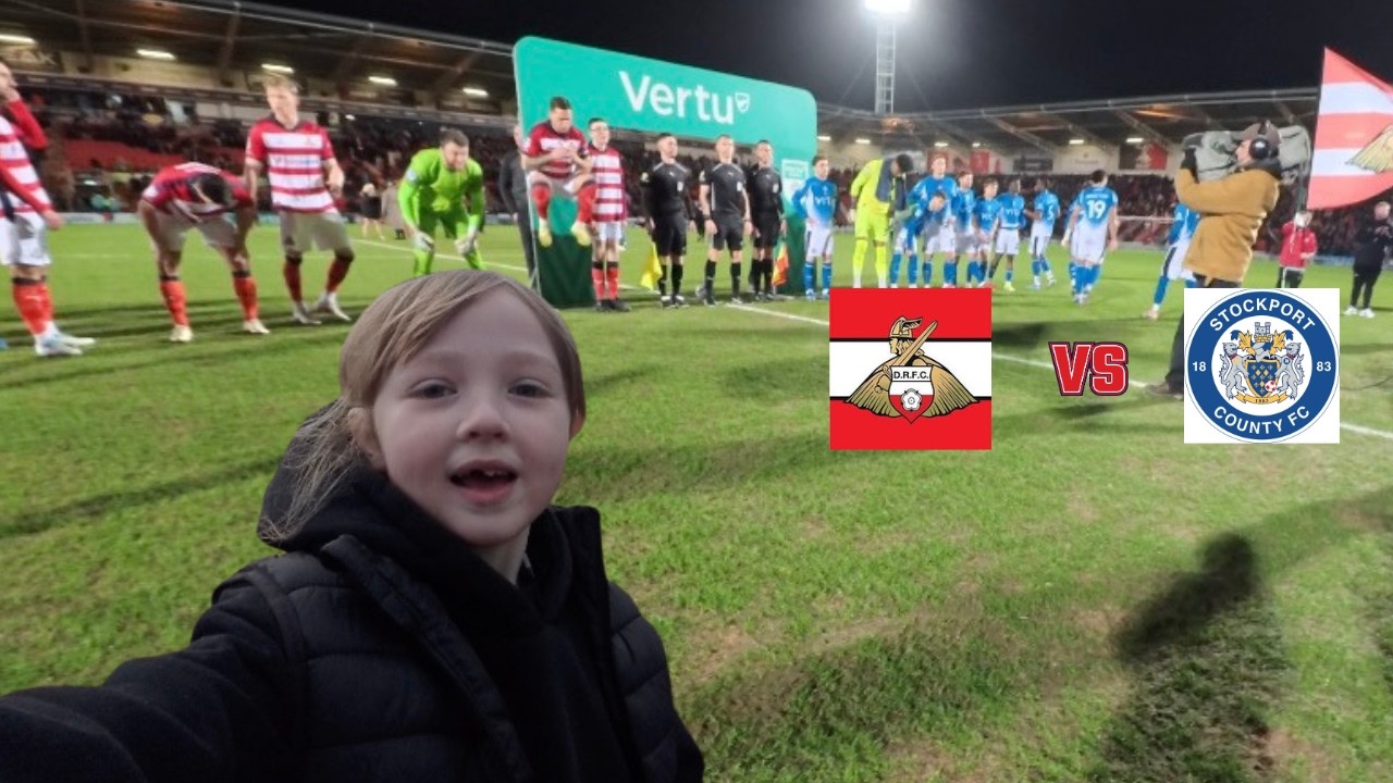 On the pitch at Doncaster Rover v Stockport County - EFL Trophy Semi Final #efltrophy #footballvlog