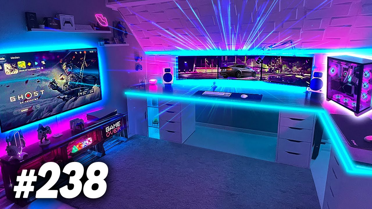 Room Tour Project 238  - BEST Desk & Gaming Setups!