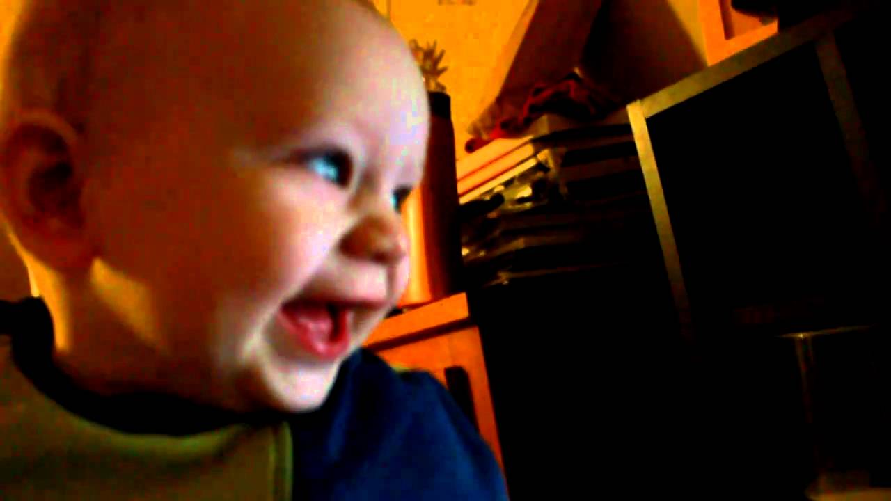 Baby laughs at pistachio commercial