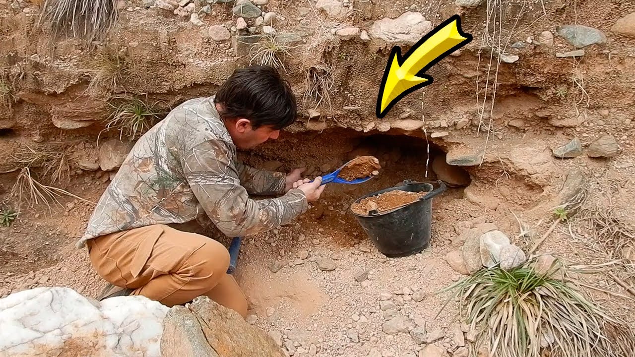 ¡DEPOSITO de ORO FINO Bajo la ROCA! (3)BREAKING MY SECRET PLACE bedrock gold prospecting