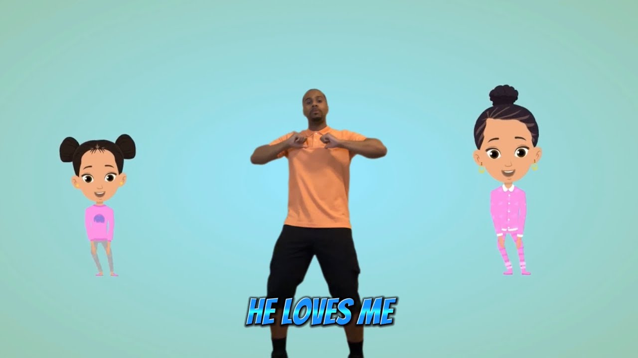 He Loves Me | These Little Ones | Christian Cartoons + Kid Gospel Song + Kids Dancing and Singing