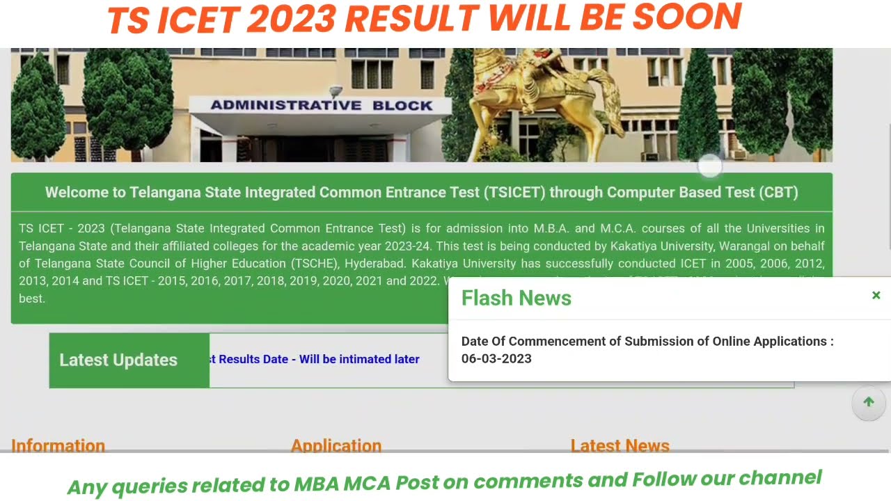 TS ICET 2023 RESULT UPDATE INTIMATED SOON FINAL KEY RANK CARD COUNSELING PROCESS SCHEDULE SOON