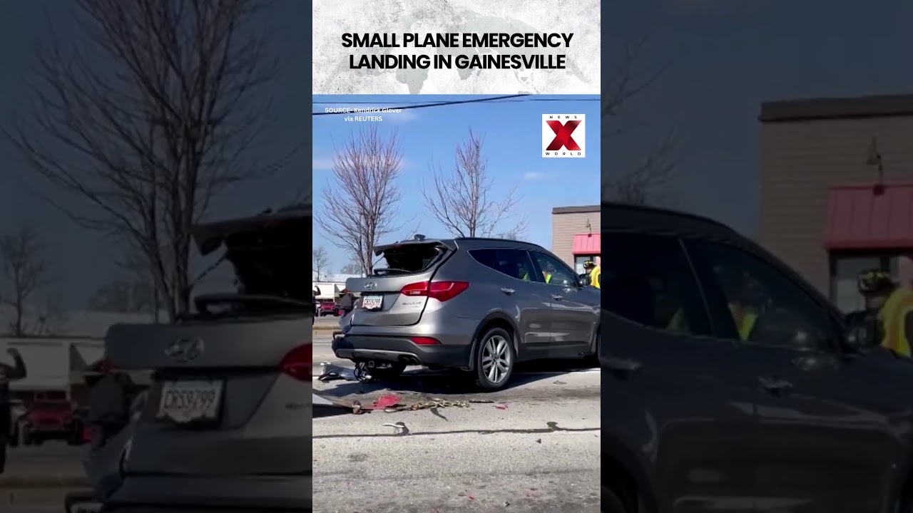 Small Plane Crash-Lands on Gainesville Street During Emergency Landing | NewsX World