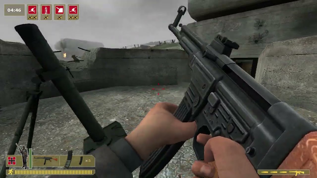 Day of Defeat: Source. Gameplay 1. Strand. Tank co-op.
