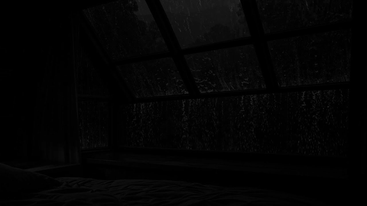 Noite Chuvosa Profunda – Trovões Suaves e Quarto Aconchegante para Dormir