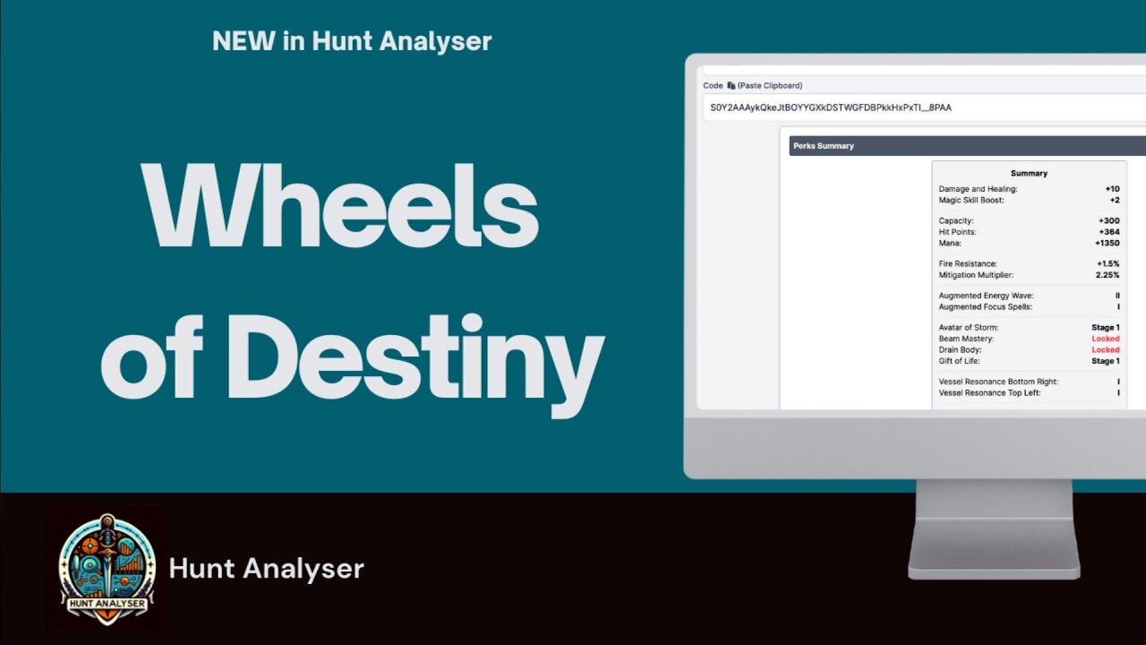 Creating Wheels of Destiny in Tibia Hunt Analyser