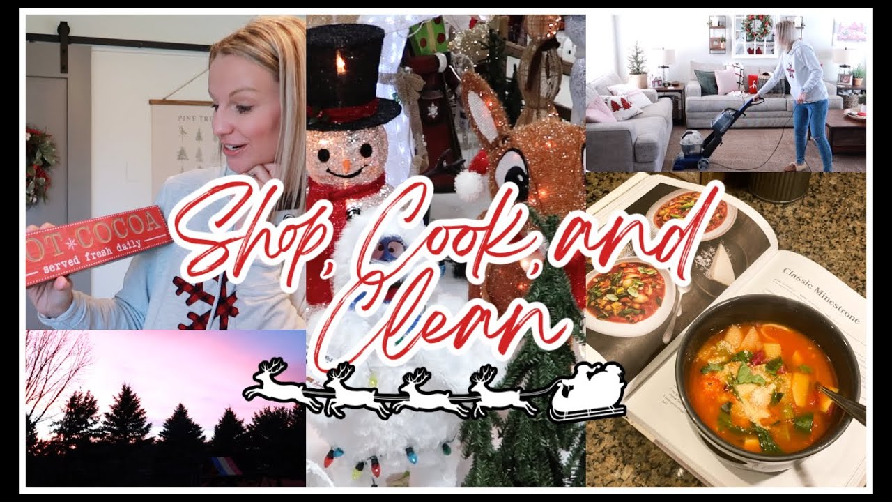 CHRISTMAS SHOP, COOK, AND CLEAN WITH ME 2020! | DAY IN THE LIFE OF A STAY AT HOME MOM