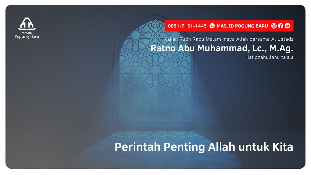 [LIVE] KAJIAN RUTIN RABU MALAM | USTADZ RATNO ABU MUHAMMAD, LC., M.Ag. Hafidzahullah