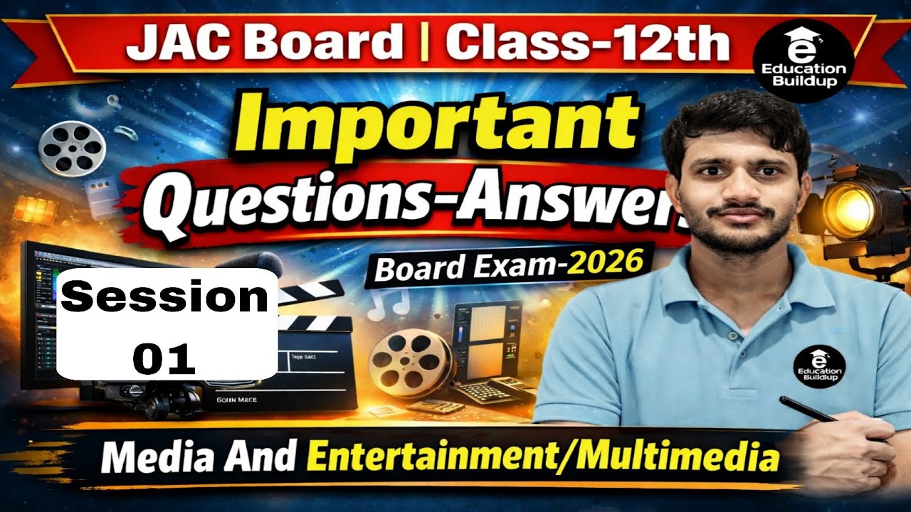 Important Questions-Answers | Media And Entertainment | Cass-12th | JAC Board