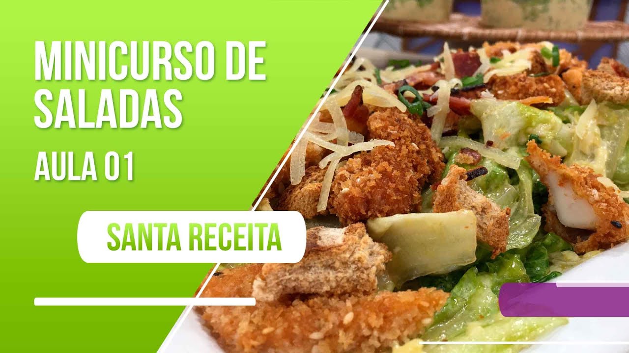 Minicurso de saladas: salada Caeser para saborear no verão!