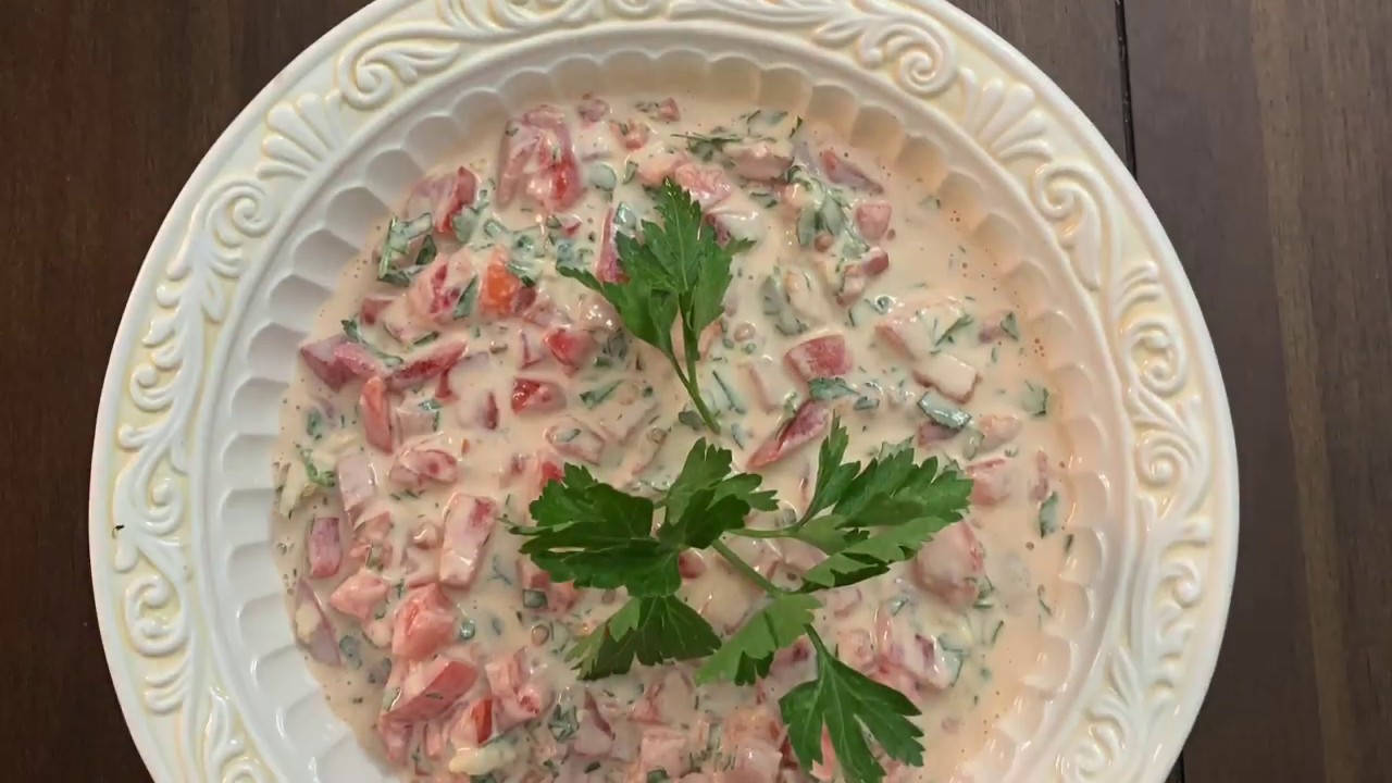 Tomatoe Tahini Salad(سلطه بندوره و طحينه)
