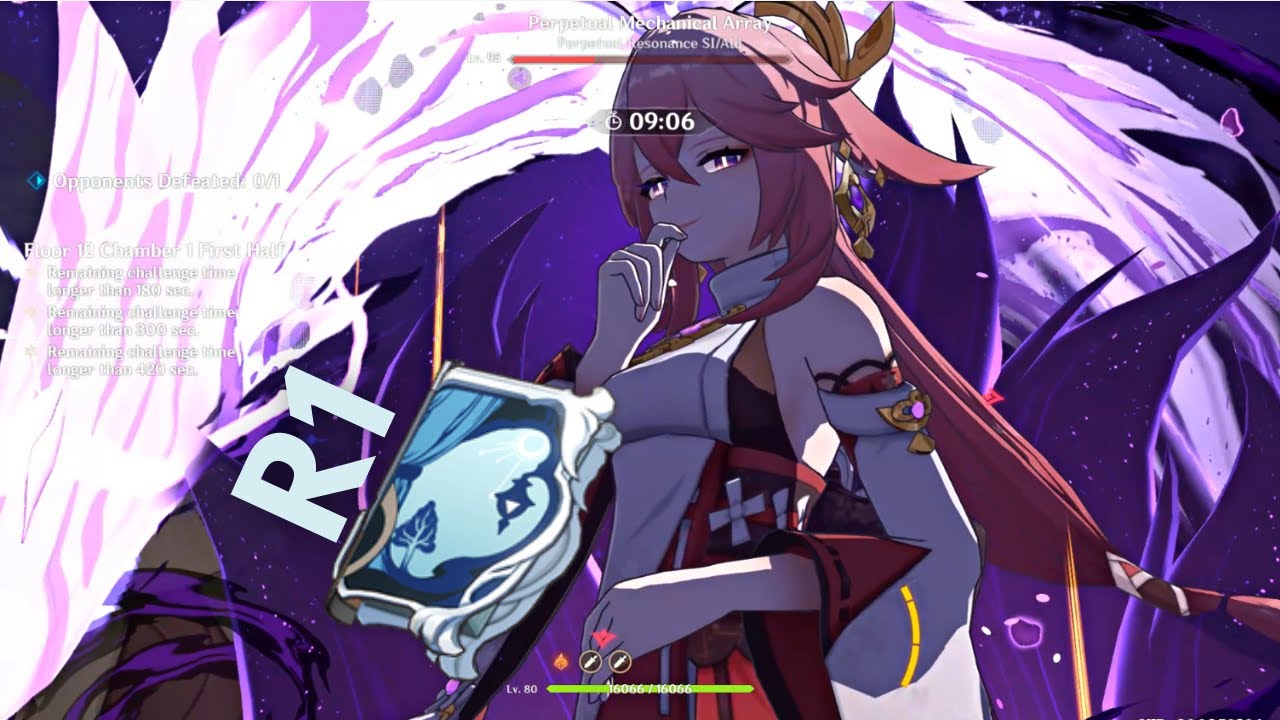 Realistic C0R1 Yae Widsith ~400K Burst DMG (no C6 Sara)