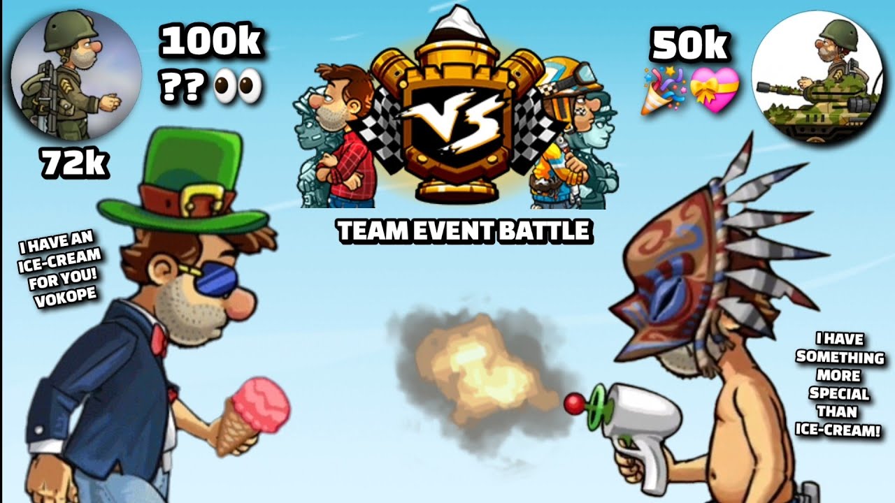 MR.HCR2 TEAM vs VOKOPE YT TEAM 👀💪 WHO WILL WIN IN TEAM EVENT BATTLE?? - Hill Climb Racing 2