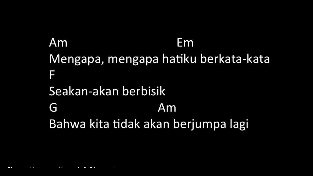 Malam Terakhir   Karaoke Gitar song By 
