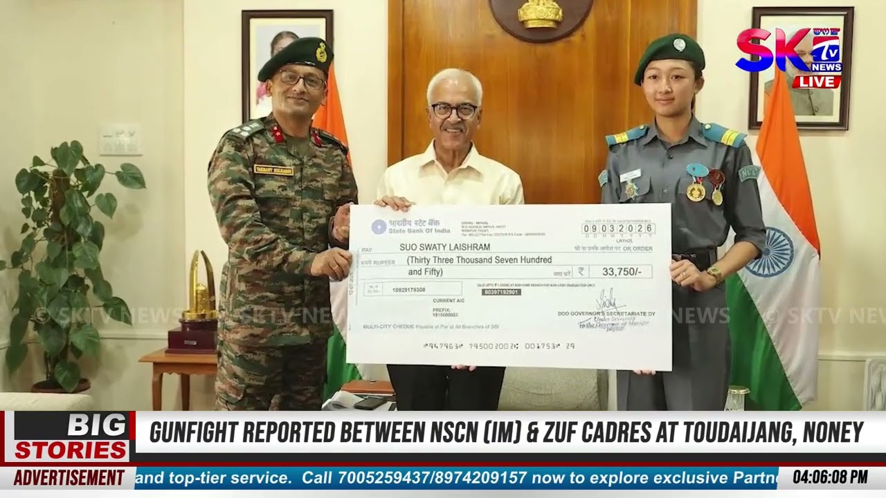 GOVERNOR FELICITATES MANIPUR NCC CADETS FOR PARTICIPATION IN REPUBLIC DAY PARADE