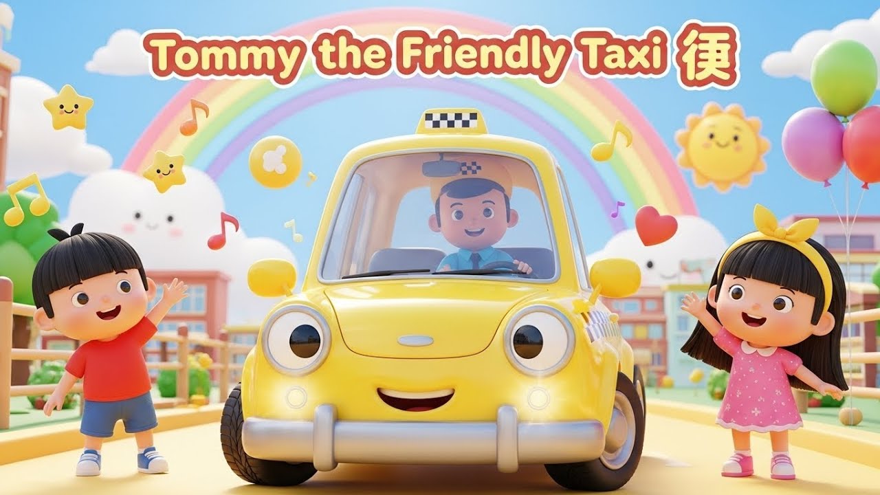 Tommy the Friendly Taxi 🚕 | Fun & Educational Kids Poem | Learn About Taxi Rides & Safety