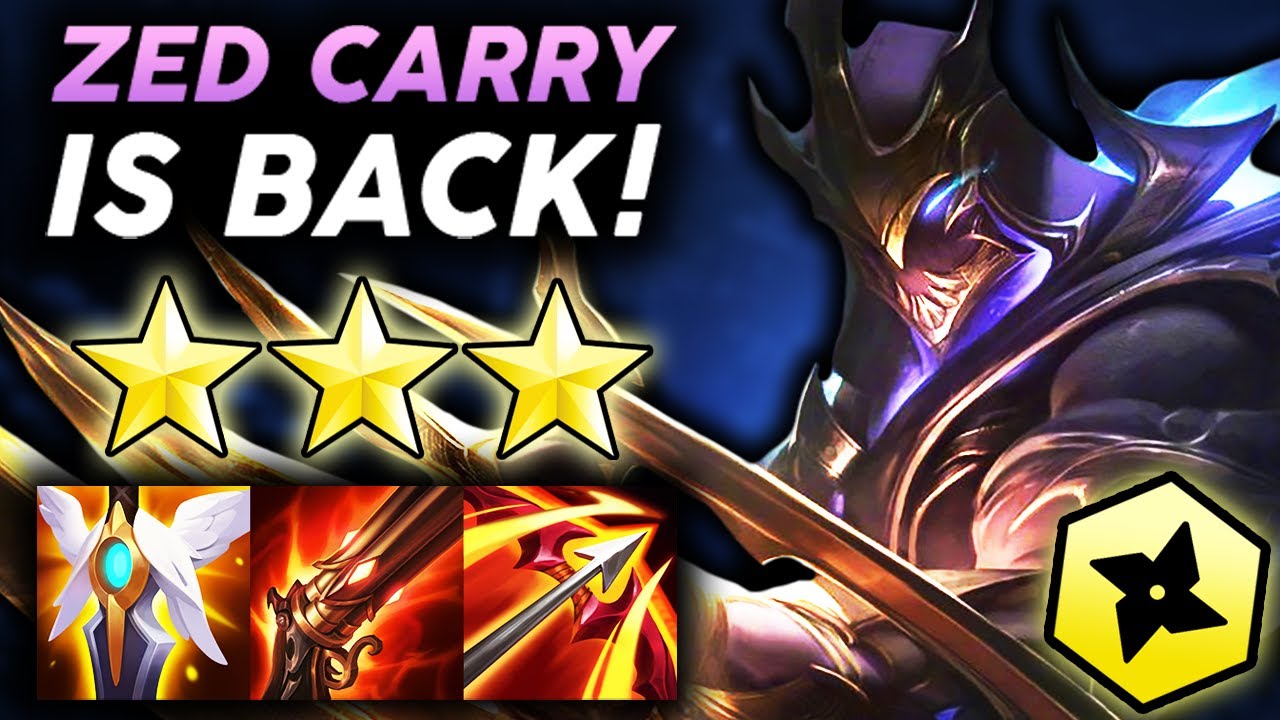 4 NINJA ZED CARRY WITH BEST IN SLOT ITEMS!! | Teamfight Tactics