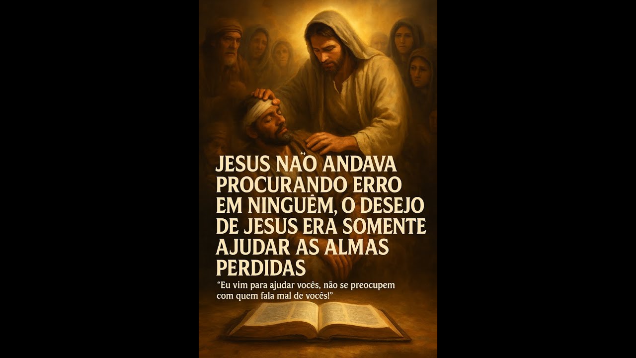 JESUS NÃO ANDAVA PROUCURANDO ERROS EM NINGUÉM O DESEJO DE JESUS ERA SOMENTE AJUDA AS ALMAS  PERDIDAS