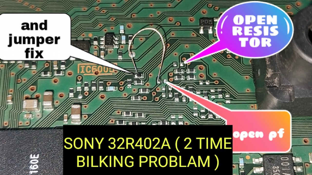 SONY LED 32R402A | 2 BLINK PROBLAM SOLUTION #ledtvrepair #polarizerfilm #doubleimage