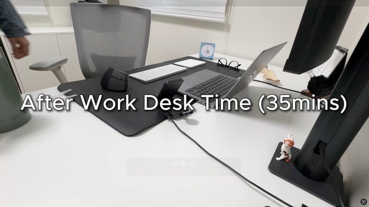 퇴근 후 책상 루틴 35분 | Typing ASMR | No Talking (After Work Desk Time)