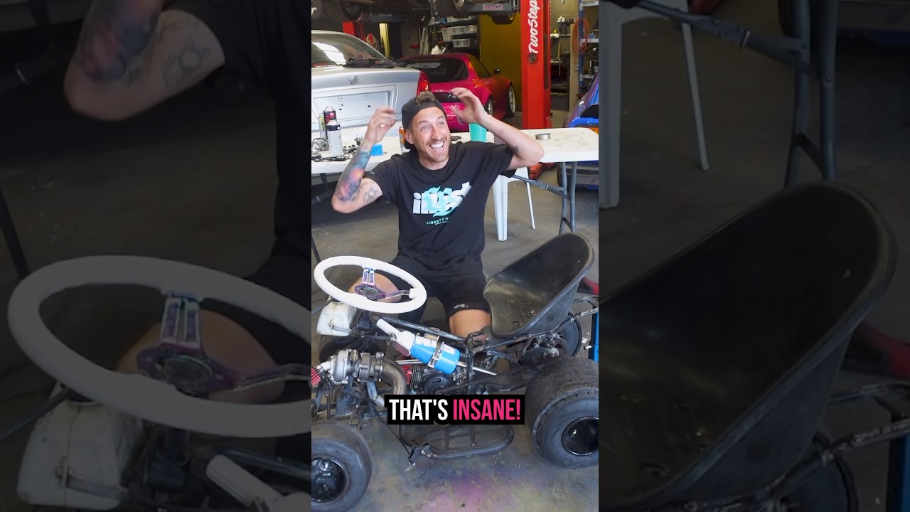 Installing NITROUS on our 50cc 2 stroke BUDGET drift kart 🤣 #nitrous #driftkart #50cc