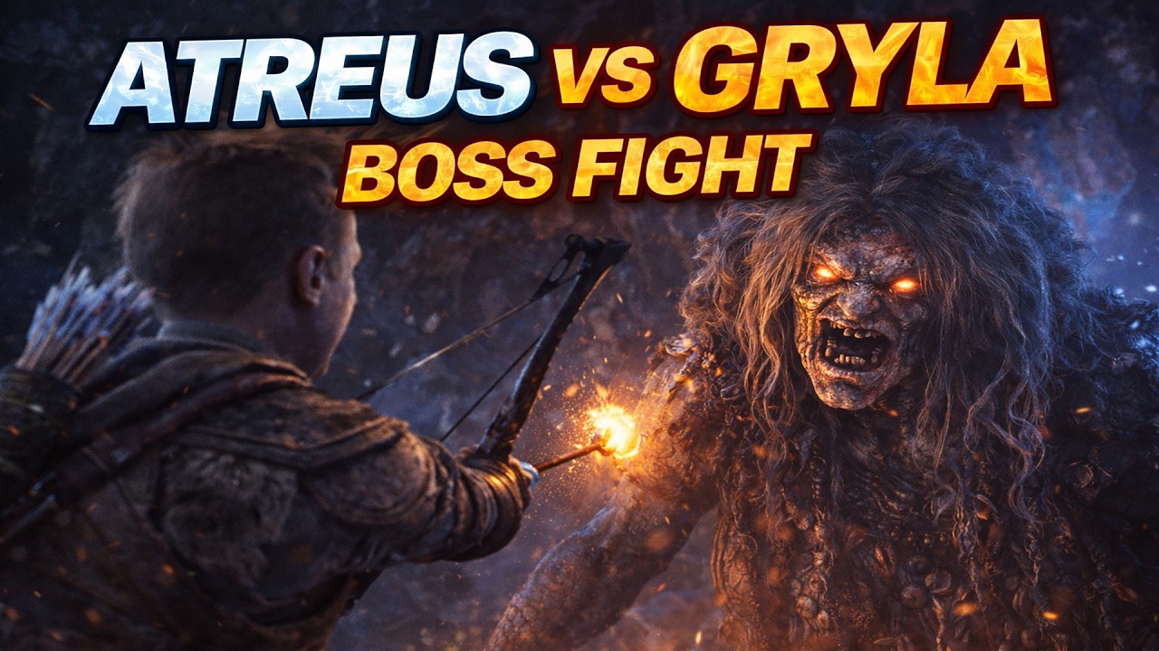 Atreus vs Gryla – Boss Fight Gameplay | GMGOW | No Commentary