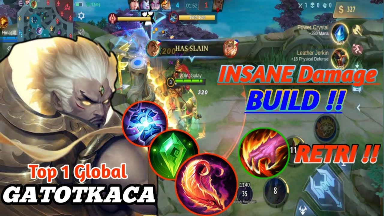 RETRI ROAM !! Unstoppable Gatotkaca Build - Build Top 1 Global Gatotkaca ~ MLBB