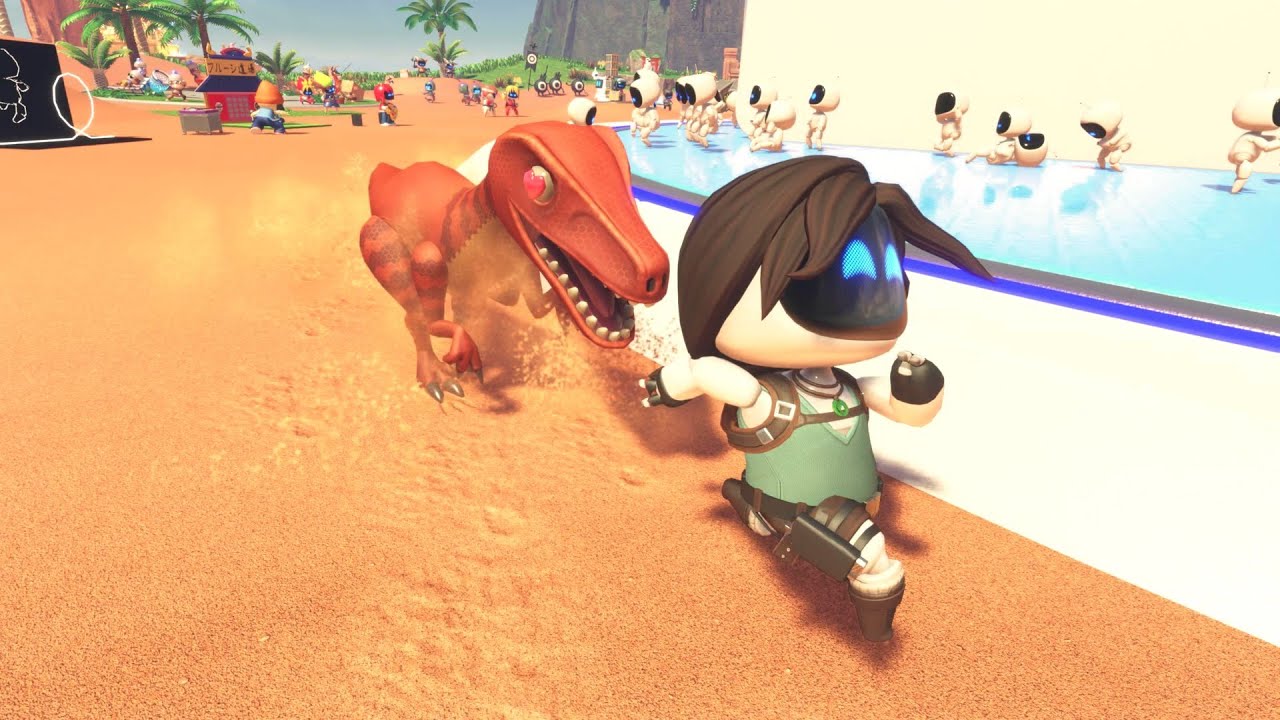 Astro Bot RUN LARA CROFT