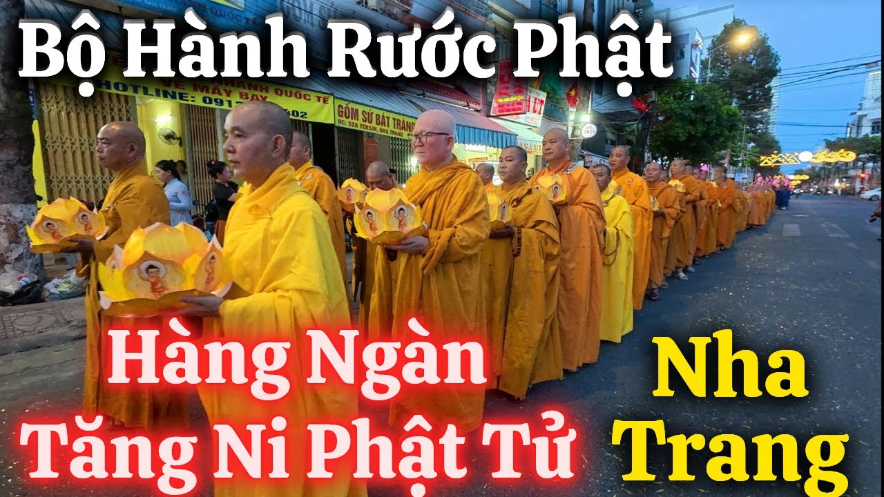 Hàng Ngàn Tăng Ni Phật Nha Trang,Bộ Hành Rước Phật Về Chùa Long Sơn/dân NhaTrang79.